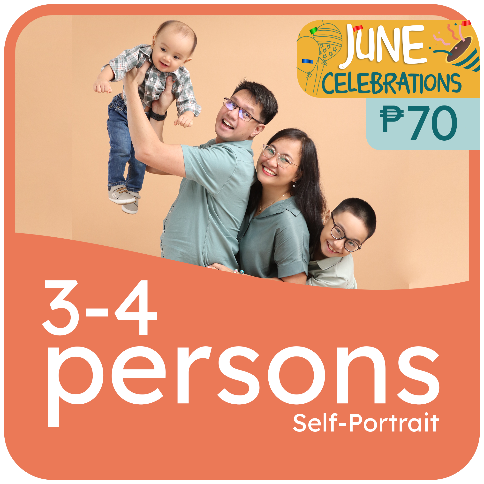 Selfie C (3-4 Persons)- Self-Shoot